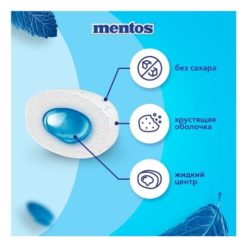 Жевательная резинка Mentos Pure Fresh Свежая мята 15,5 г