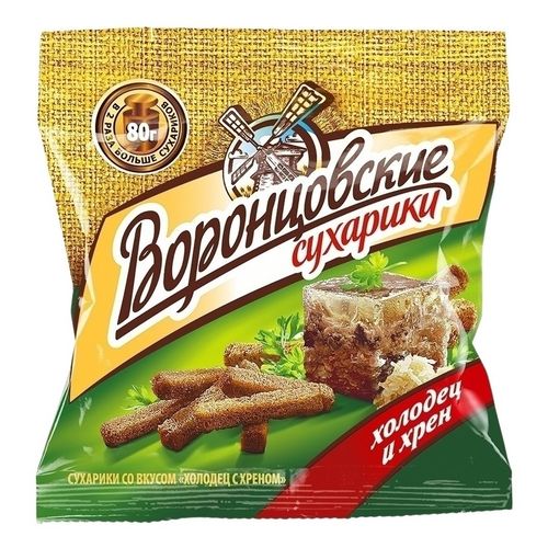 Сухарики Воронцовские холодец и хрен 80 г