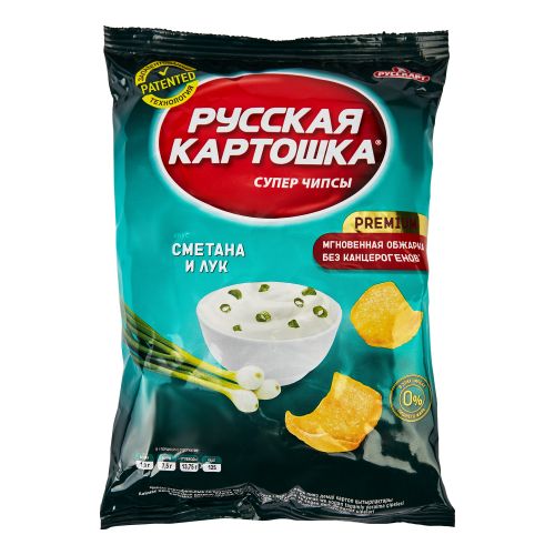 Чипсы картофельные Русская Картошка сметана с луком 80 г