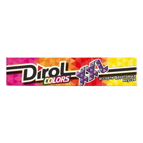 Жевательная резинка Dirol Colors XXL ассорти фруктовых вкусов 14 шт 19 г