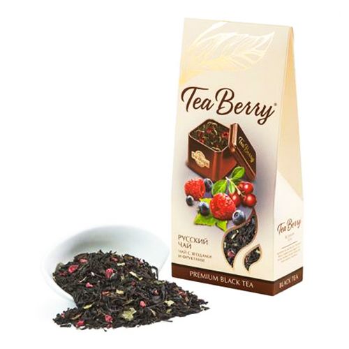 Чай черный Tea Berry Русский Чай с ягодами и фруктами листовой 100 г ...