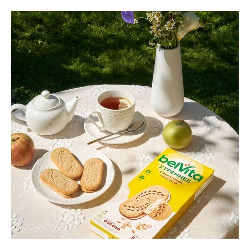 Печенье BelVita Утреннее Сэндвич витаминизированное с цельными злаками и йогуртовой начинкой 253 г