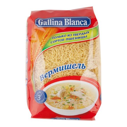 Макаронные изделия Gallina Blanca Вермишель для супа 450 г - купить с ...