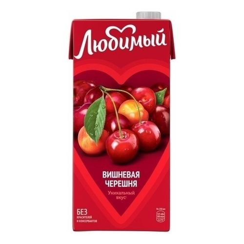Напиток сокосодержащий Любимый яблоко-вишня-черешня осветленный 950 мл