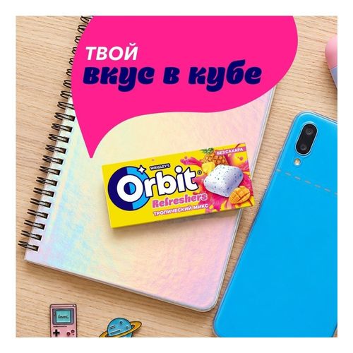 Жевательная резинка Orbit Refreshers Тропический микс 16 г