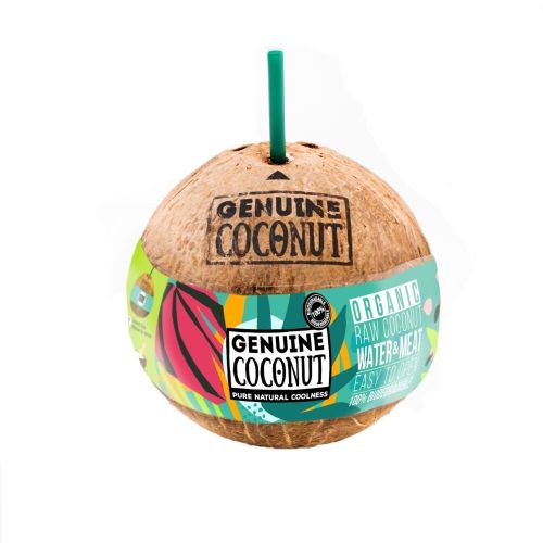 Кокос питьевой Genuine Coconut с трубочкой Таиланд 1 шт - купить с