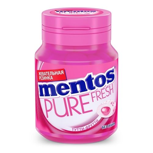 Жевательная резинка Mentos Pure Fresh Тутти фрутти с экстрактом зеленого чая без сахара 54 г