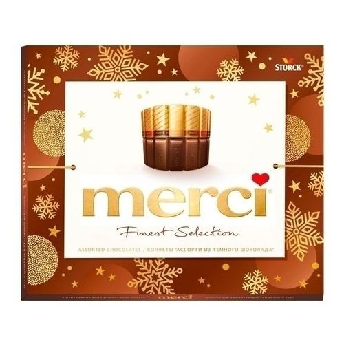 Конфеты шоколадные Merci Ассорти из темного шоколада 250 г
