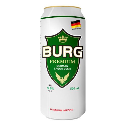 Пиво Burg Premium Lager фильтрованное светлое 500 мл
