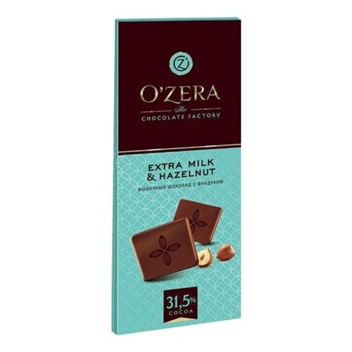 Шоколад O'Zera молочный с фундуком 90 г