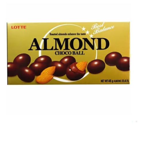 Миндаль Lotte Almond Choco Ball в молочном шоколаде 46 г