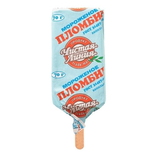 Мороженое пломбир Чистая линия ванильное 70 г
