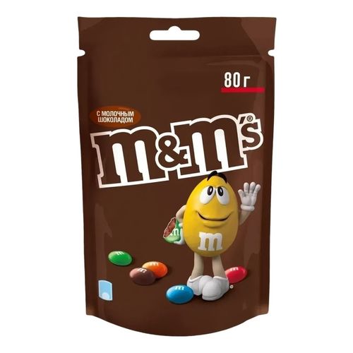 Конфеты драже M&M's с молочным шоколадом 80 г