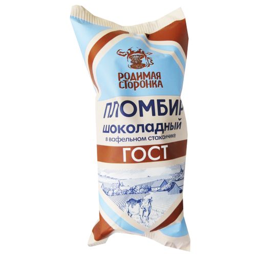 Мороженое пломбир Родимая Сторонка на сливках в молочном шоколаде 80 г