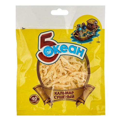 Кальмар 5 Океан сушеный стружка 40 г