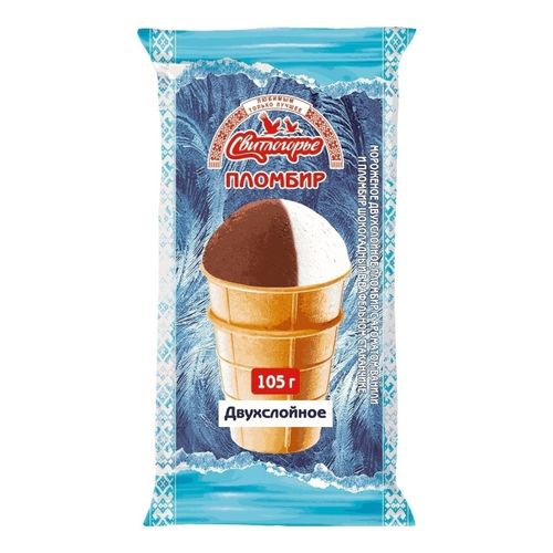 Мороженое пломбир Свитлогорье со вкусом ванили и шоколада 105 г