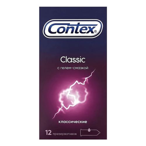 Презервативы Contex Classic с гелем-смазкой гладкие 12 шт