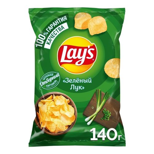 Чипсы картофельные Lay's зеленый лук 140 г