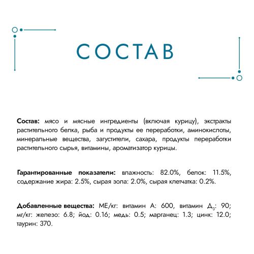 Влажный корм Гурмэ Перл Соус Де-люкс для кошек с курицей в роскошном соусе 75 г