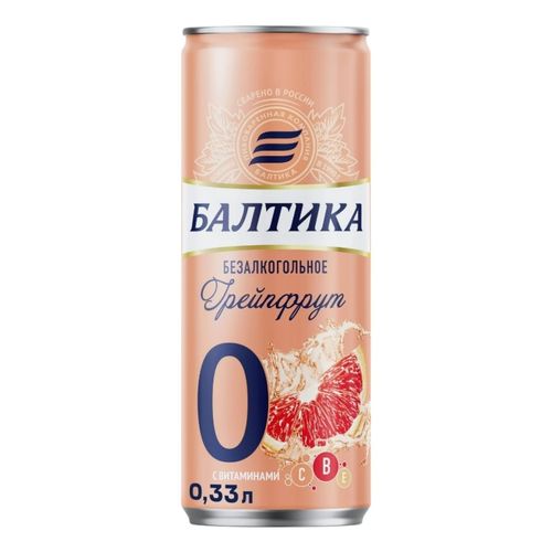 Безалкогольное пиво Балтика Грейпфрут светлое фильтрованное пастеризованное 330 мл