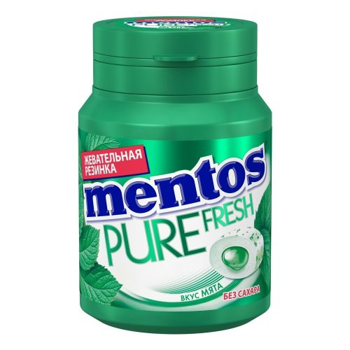 Жевательная резинка Mentos Pure White Нежная мята с экстрактом белого чая без сахара 54 г