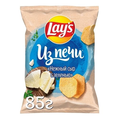 Чипсы картофельные Lay's Из печи Нежный сыр с зеленью 85 г