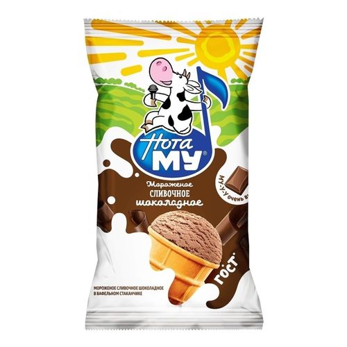 Мороженое сливочное Нота Му шоколадное БЗМЖ 70 г