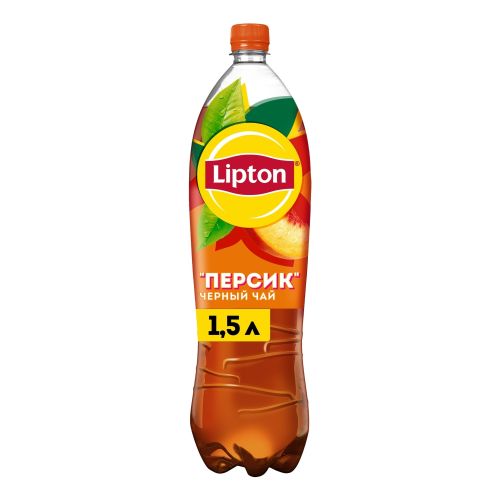 Холодный чай Lipton черный персик 1,5 л