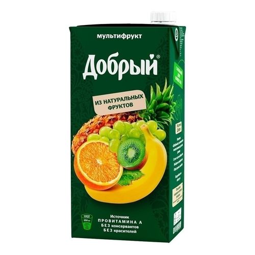 Нектар Добрый мультифрукт неосветленный 2 л