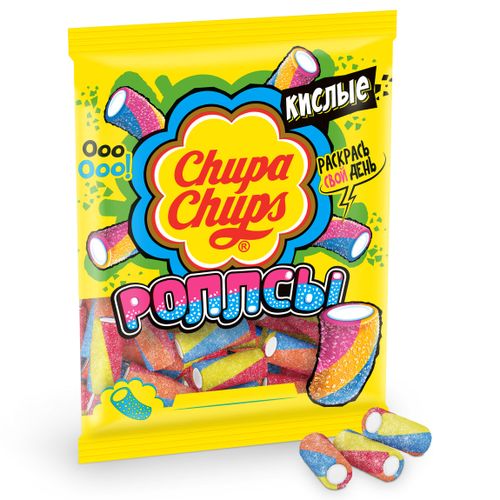 Мармелад Chupa Chups кислые роллсы жевательный 70 г