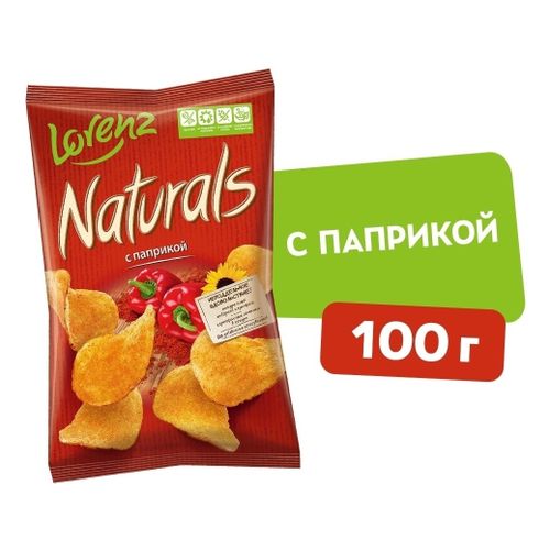 Чипсы картофельные Naturals Lorenz паприка 100 г