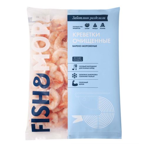 Kuper Fish Креветки Fish&More королевские 31/40 очищенные с хвостом варено ...