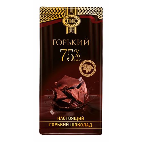 Шоколад Приморский Кондитер горький 75% какао 100 г