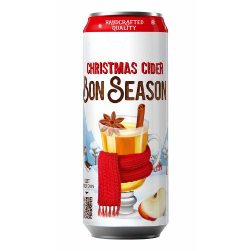 Сидр Bon Season Christmas яблочный белый сладкий 430 мл Россия