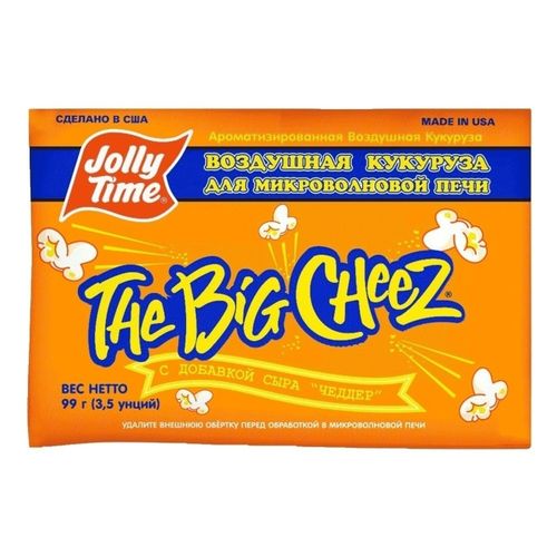 Попкорн Jolly Time The Big Cheez со вкусом сыра чеддер для СВЧ 99 г