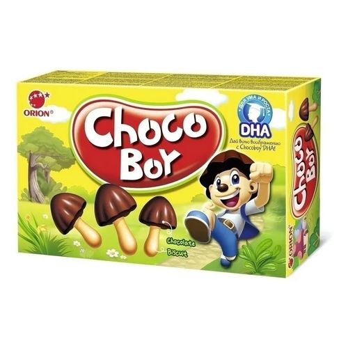 Печенье Orion Choco Boy бисквитное с шоколадной глазурью 45 г