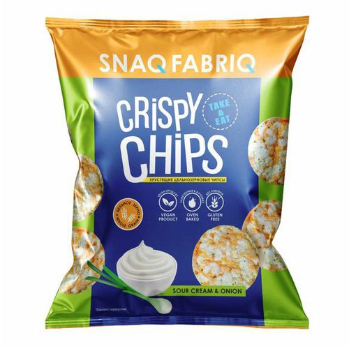 Чипсы цельнозерновые Snaq Fabriq сметана-зеленый лук 50 г