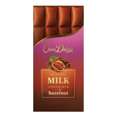 Шоколад Choco Delicia молочный с цельным фундуком 85 г