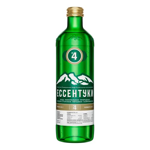 Вода минеральная природная Ессентуки № 4 газированная лечебно-столовая 450 мл