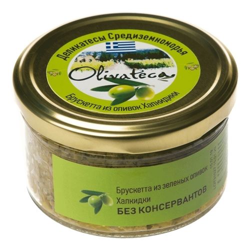 Брускетта Olivateca из зеленых оливок Халкидики 150 г