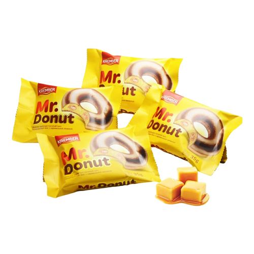 Кекс Krember Mr. Donut глазированный с карамельной начинкой 43 г