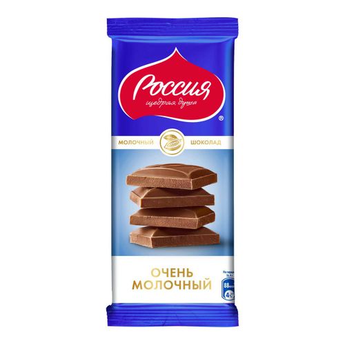 Шоколад Россия - щедрая душа! Очень молочный 82 г