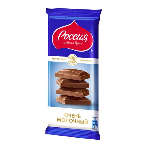Шоколад Россия - щедрая душа! Очень молочный 82 г