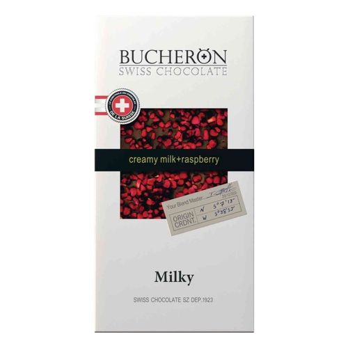 Шоколад Bucheron молочный с кусочками малины 100 г