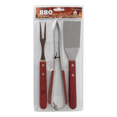 Набор для барбекю BBQ нержавеющая сталь 3 предмета