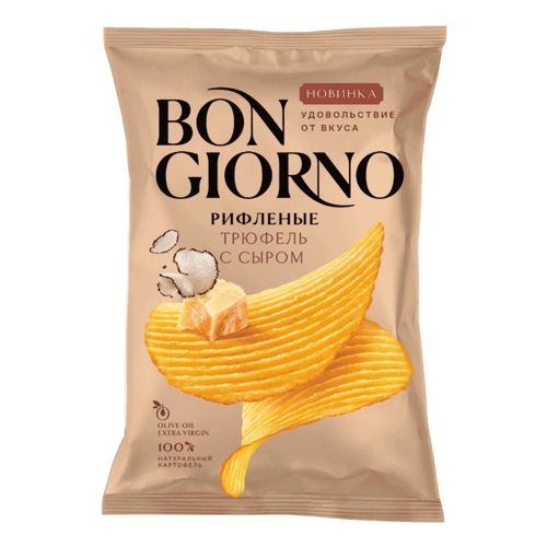 Картофельные чипсы Bon Giorno со вкусом трюфель с сыром 80 г