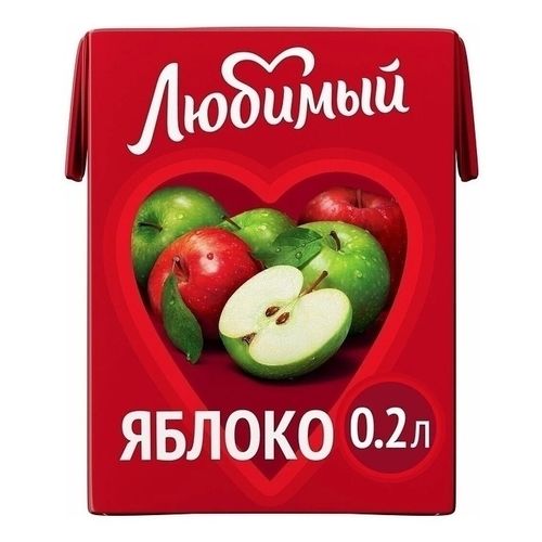 Напиток сокосодержащий Любимый яблоко 200 мл