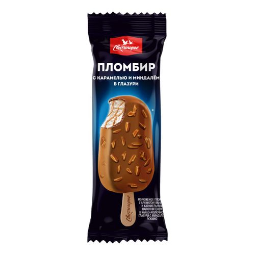 Мороженое пломбир Свитлогорье карамель-миндаль 80 г