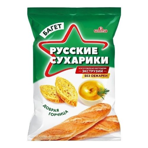 Сухарики пшеничные Русскарт Добрая горчица 50 г