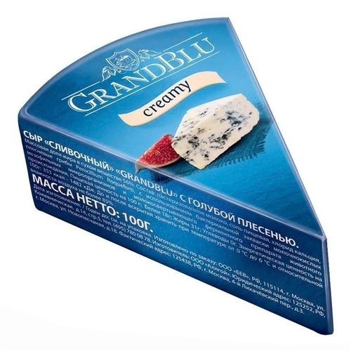 Сыр мягкий GrandBlu Creamy Сливочный с голубой плесенью 56% 100 г